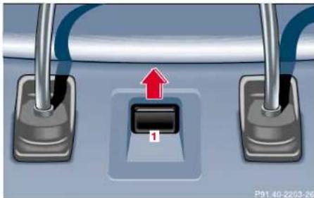 Mercedes-Benz E430 (2000) - Installation of infant and child restraint systems - 1