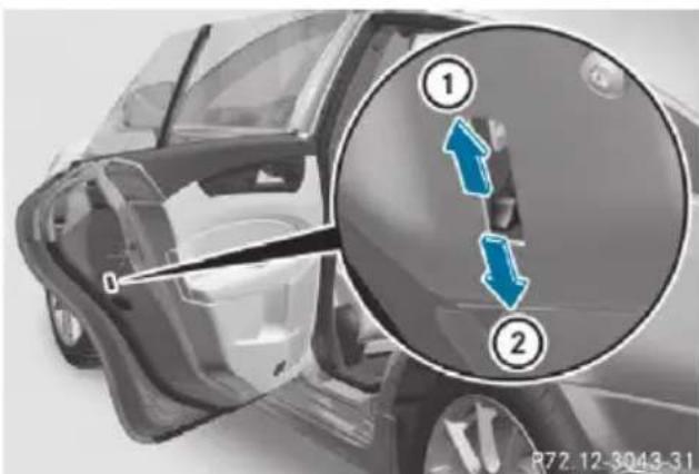 Mercedes-Benz CLS (2016) - Child-proof locks for the rear doors - 1