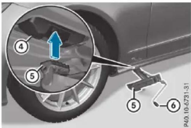 Mercedes-Benz CLS (2016) - Removing a wheel - 1