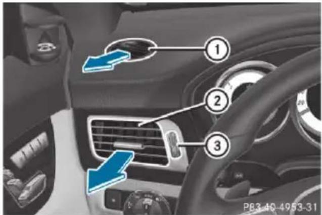 Mercedes-Benz CLS (2016) - Adjusting the air vents - 1