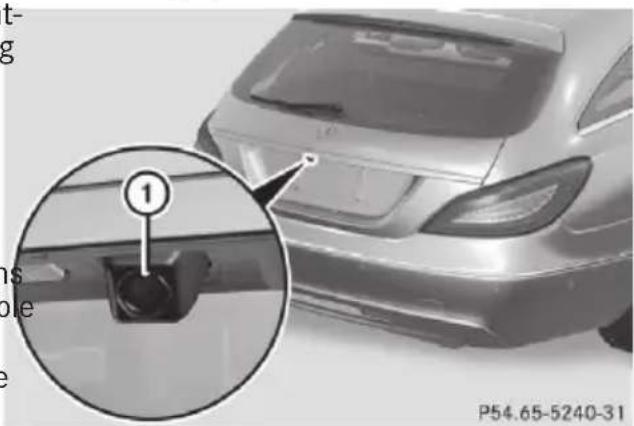 Mercedes-Benz CLS (2016) - Cleaning the reversing camera and 360° camera - 1