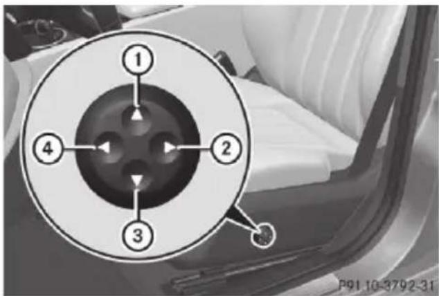 Mercedes-Benz CLS (2016) - Adjusting the lumbar support - 2