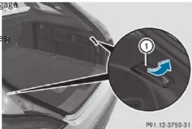 Mercedes-Benz CLS (2016) - Folding the seat backrest forwards - 1