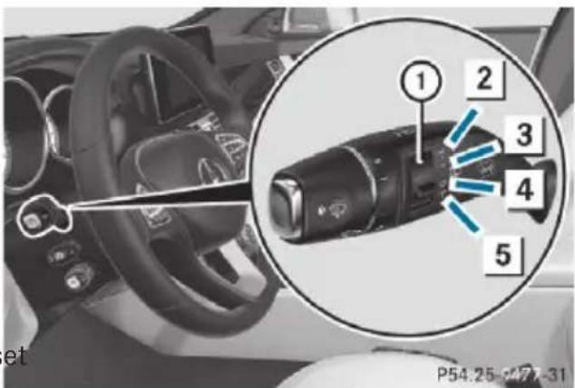 Mercedes-Benz CLS (2016) - Switching the windscreen wipers on off - 2