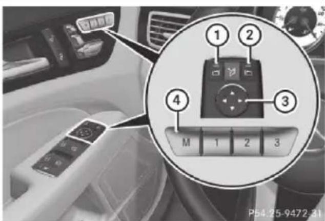 Mercedes-Benz CLS (2016) - Setting and storing the parking position - 1