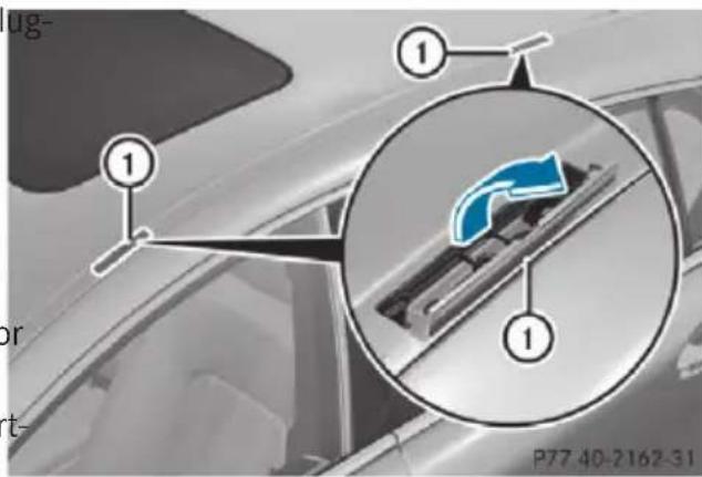 Mercedes-Benz CLS (2016) - Attaching the roof carrier - 1