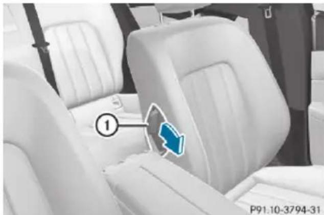 Mercedes-Benz CLS (2016) - Adjusting the lumbar support - 1