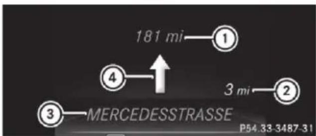 Mercedes-Benz CLS (2016) - Route guidance active - 1