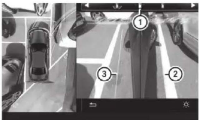 Mercedes-Benz CLS (2016) - Top view with image from the reversing camera - 5