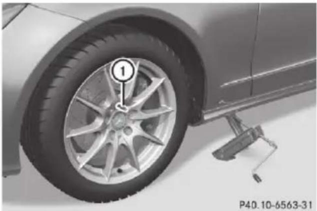 Mercedes-Benz CLS (2016) - Removing a wheel - 2
