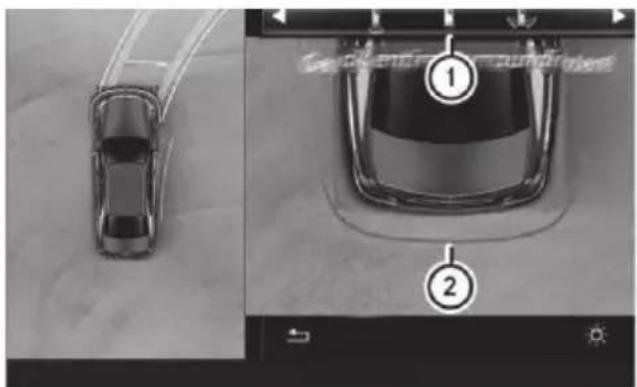 Mercedes-Benz CLS (2016) - Top view with image from the reversing camera - 4