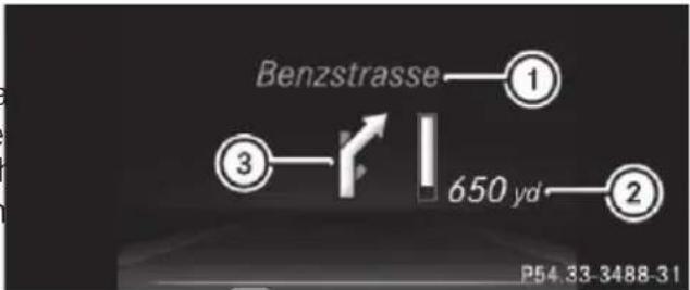 Mercedes-Benz CLS (2016) - Change of direction announced without a lane recommendation - 1