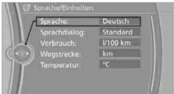 BMW Z4 sDrive 23i (2009) - Sprache einstellen - 1