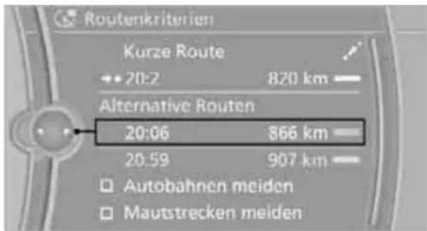 BMW Z4 sDrive 23i (2009) - Routenkriterien ändern - 1
