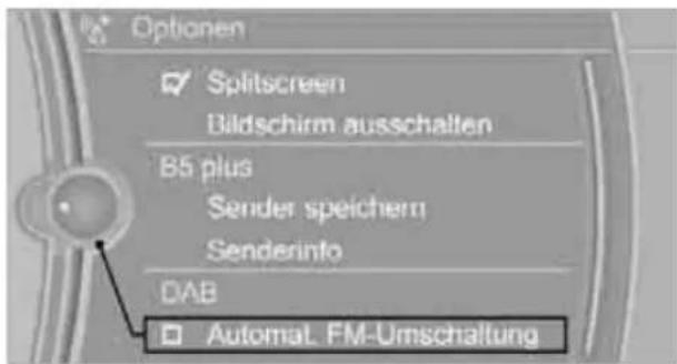 BMW Z4 sDrive 23i (2009) - Automatische FM-Umschaltung einschalten - 1