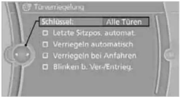 BMW Z4 sDrive 23i (2009) - Entriegelungsverhalten einstellen - 1
