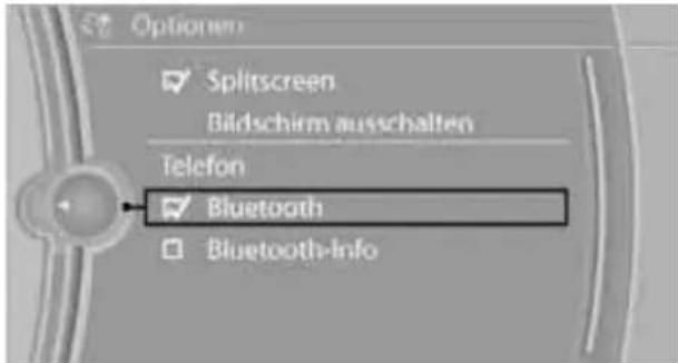 BMW Z4 sDrive 23i (2009) - Bluetooth-Verbindung aktivieren/deaktivieren - 1