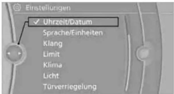 BMW Z4 sDrive 23i (2009) - Ein Beispiel: Uhr einstellen - 2