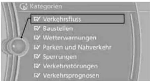 BMW Z4 sDrive 23i (2009) - Filtern von Verkehrsinfos - 1