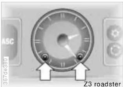 BMW M Coupe (1999) - Digital clock, Z3 coupe Analog clock, Z3 roadster - 2