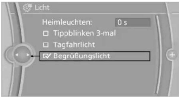 BMW 740Li (2008) - Begrüßungslicht aktivieren/deaktivieren - 1