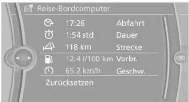 BMW 740Li (2008) - Reise-Bordcomputer zurücksetzen - 1