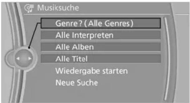 BMW 740Li (2008) - Musiksuche - 2
