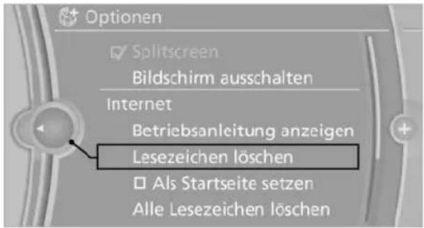 BMW 740Li (2008) - Lesezeichen löschen - 1
