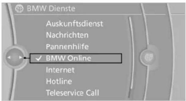 BMW 740Li (2008) - BMW Online starten - 1