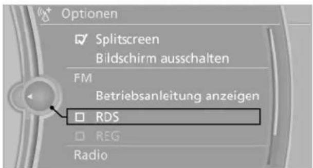 BMW 740Li (2008) - RDS ein-/ausschalten - 1