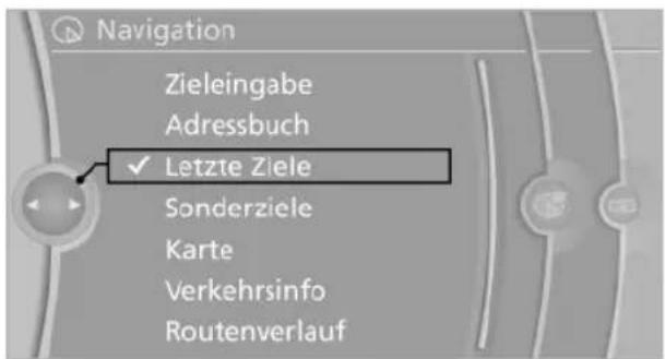 BMW 740Li (2008) - Letzte Ziele aufrufen - 1