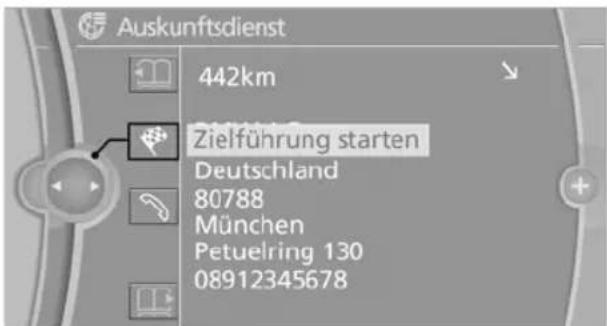 BMW 740Li (2008) - Adresse in Zielführung übernehmen - 1