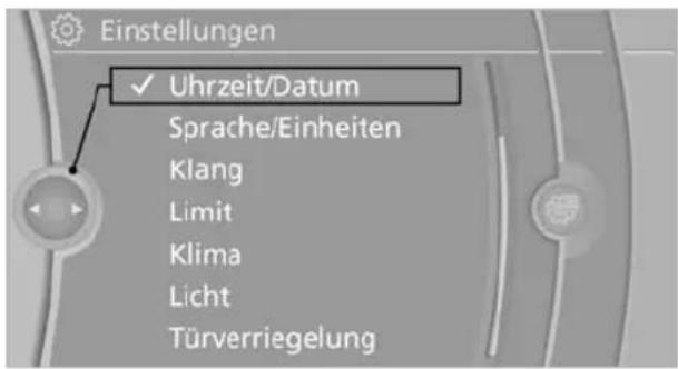 BMW 740Li (2008) - Uhrzeit einstellen - 1