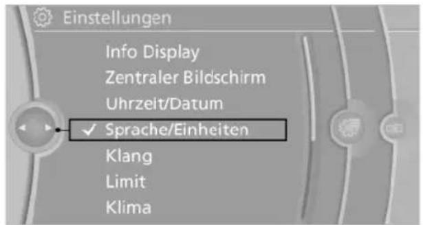 BMW 740Li (2008) - Sprache einstellen - 1