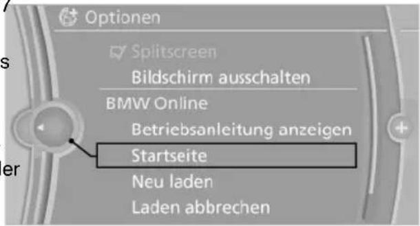 BMW 740Li (2008) - Startseite aufrufen - 1