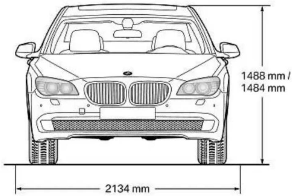 BMW 740Li (2008) - Maße - 1