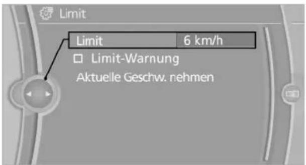 BMW 740Li (2008) - Limit anzeigen, einstellen oder ändern - 1