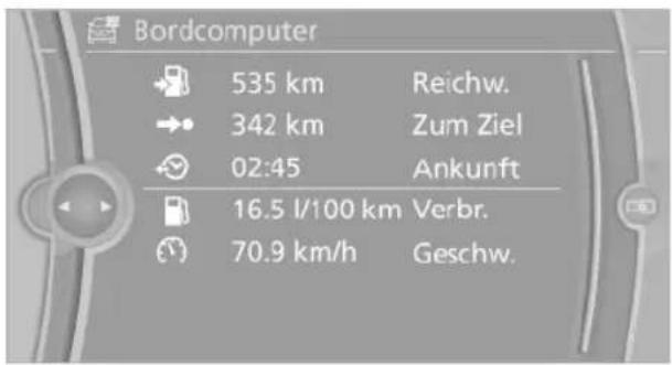 BMW 740Li (2008) - Verbrauch und Geschwindigkeit zurücksetzen - 1