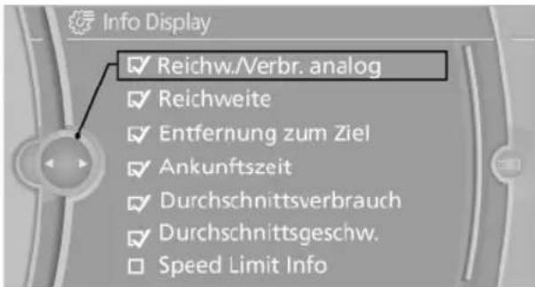 BMW 740Li (2008) - Anzeigen für Info Display einstellen - 1