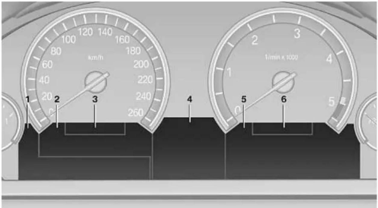 BMW 740Li (2008) - Instrumentenkombination, elektronische Anzeigen - 1