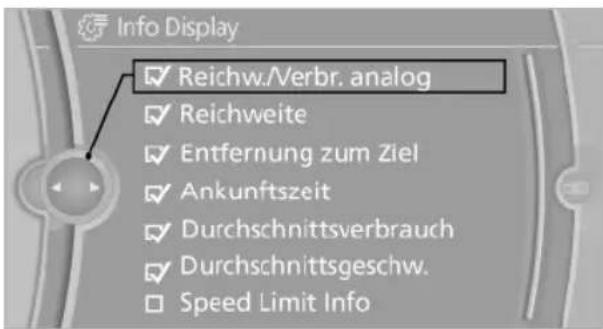 BMW 740Li (2008) - Reichweite anzeigen - 1