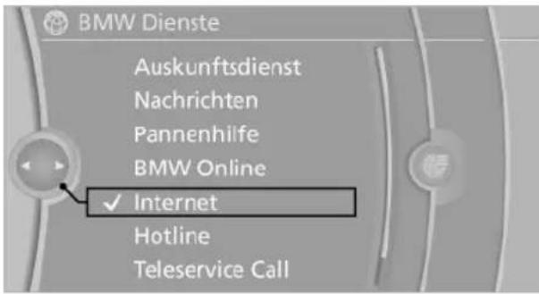 BMW 740Li (2008) - Internet aufrufen - 1