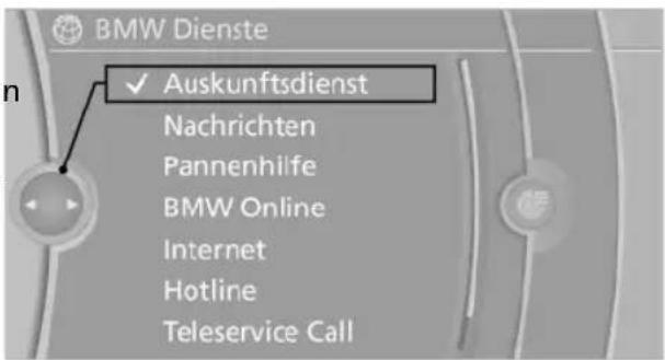 BMW 740Li (2008) - Auskunftsdienst starten - 1