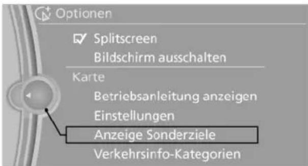 BMW 740Li (2008) - Sonderziele in Karte anzeigen - 1