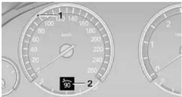 BMW 740Li (2008) - Anzeigen in der Instrumentenkombination - 1