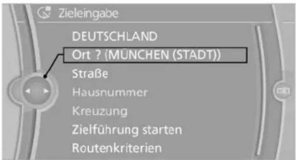 BMW 740Li (2008) - Ort eingeben - 1