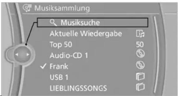 BMW 740Li (2008) - Musiksuche - 1