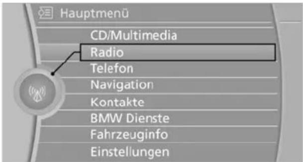 BMW 740Li (2008) - Menüpunkt auswählen - 1