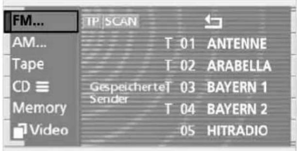 BMW 745Li (2002) - Gespeicherten Sender abrufen - 1