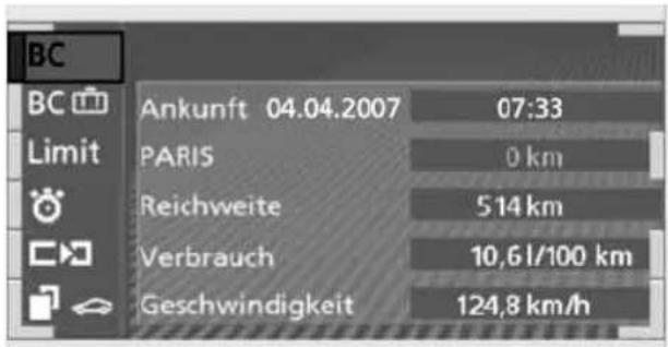 BMW 740d (2002) - Anzeigen im Control Display - 1